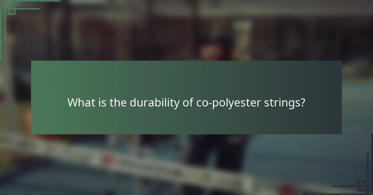 What is the durability of co-polyester strings?